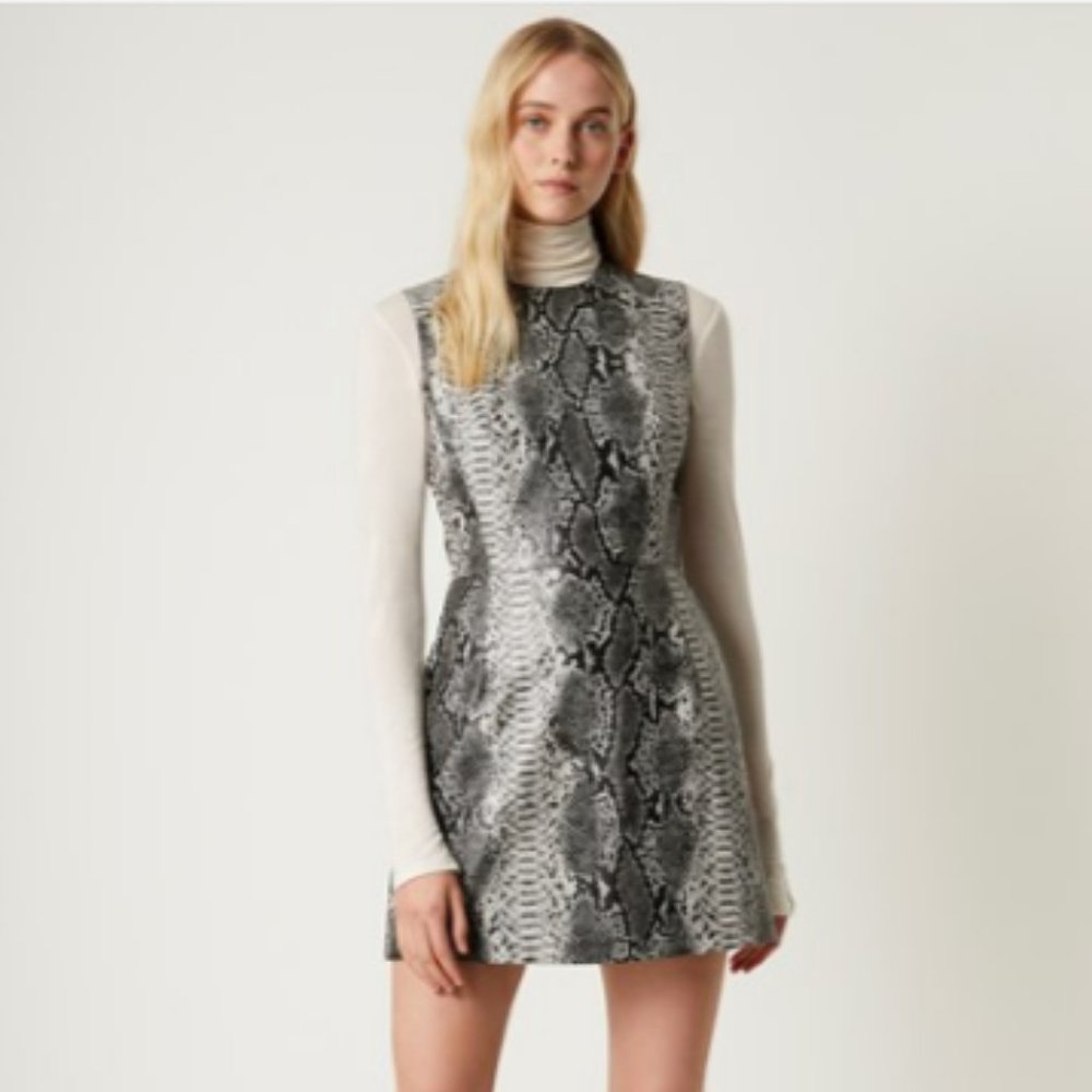 French Connection Snakeskin Elias Reptile Dress